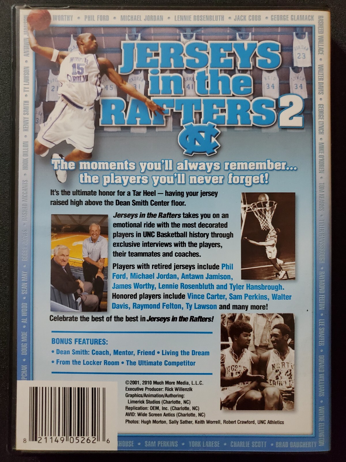 Jerseys In the Rafters 2 DVD UNC University Of North Carolina