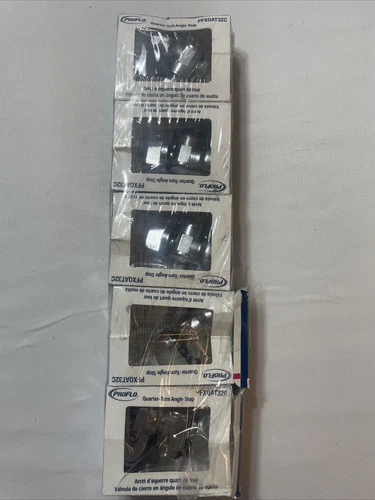 Pack 5.   Proflo PFXQAT32C Silver 1/2" FIP X 3/8" Comp Quarter Turn Angle Valve - Picture 1 of 2
