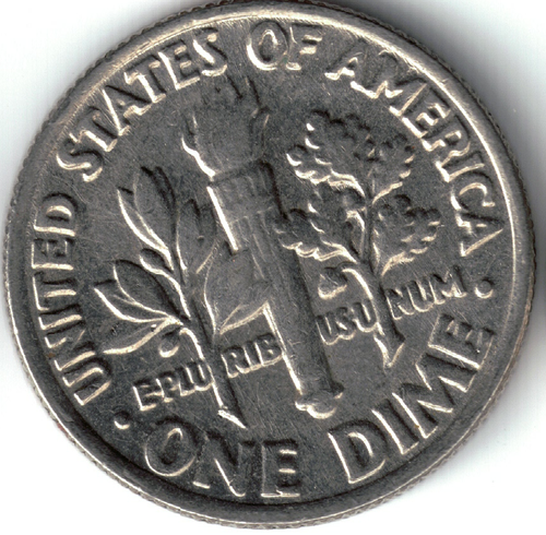 USA - 1982P - Dime - Roosevelt - 1st Year w/ "P" Mint Mark - #17420 - Picture 2 of 2