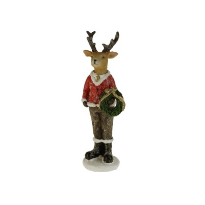 Weihnachtshirsch Gentleman, Hirsch rot, 7,5 x 5,5 x 20 cm - Werner V.