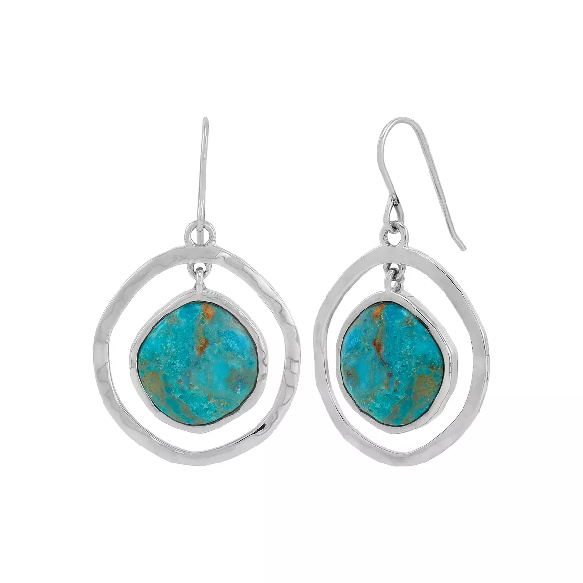 Silpada Global Allure Sterling Silver Compressed Turquoise Drop