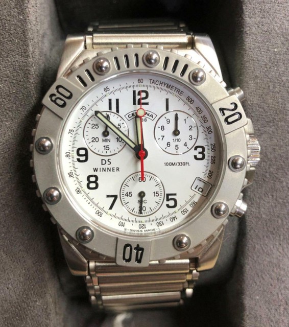 Certina DS Winner Men's Watch Tachymeter Chronograph Sapphire Shock