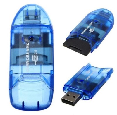  1×Cardreader USB 2.0 Kartenleser für SD SDHC MMC Kartenlesegerät bis 32GB