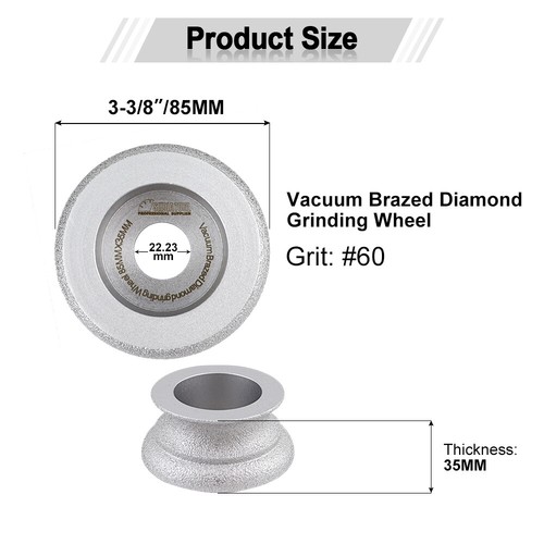 SHDIATOOL Diamond Grinding Milling Chamfer Bits 3-3/8" Granite Marble 30-40mm - Picture 11 of 12