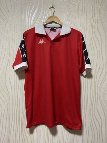 MAILLOT DE FOOTBALL KAPPA années 90 MAILLOT DE FOOTBALL ROUGE taille M HOMMES - Photo 1/12