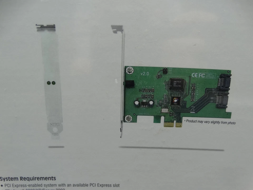 SIIG SC-SAER12-S2 SATA II PCI E Raid Controller Card 2 Port 300Mbps - Image 2 of 4