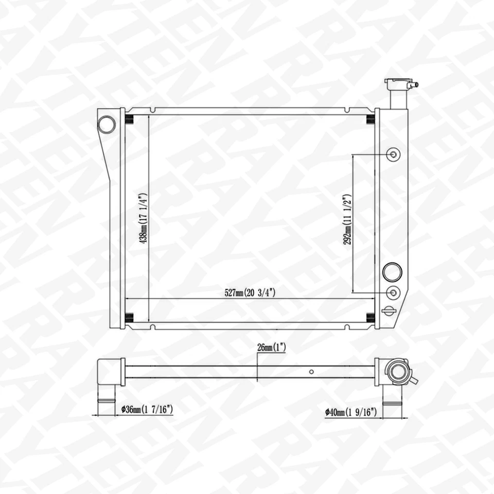 NEW Radiator Fit for Chevy Astro GMC Safari 1985 1986 1987 1988 1989 1990 2.5 L4 - Image 2 of 4