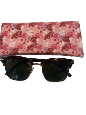 Womens Half Rim, Round Tortiseshell Sunglasses with Gold Tone Metal Accents