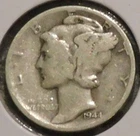 Silver Dime - Mercury - 1944-D (Worn) [446]