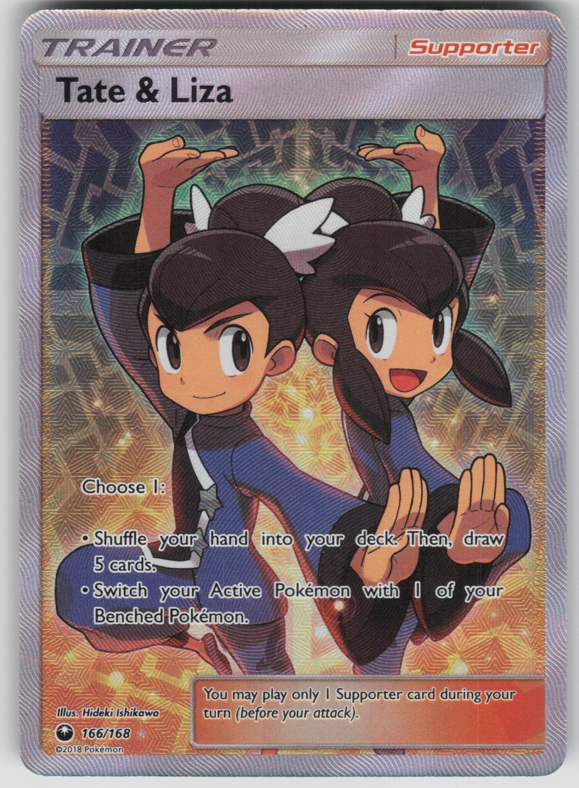 Pokemon TCG Tate & Liza (Full Art) Ultra Rare SM - Celestial Storm 166/168