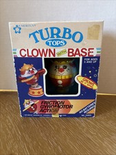 Vintage Spinning Top Circus Clown Turbo Tops Meritus 1987 NOS NEW