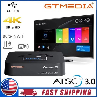 GTMedia X1 Digital Streaming Box OTA DVR 4K ATSC 1.0/3.0 TV Tuner WIFI EPG 2026