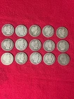 US Barber Half Dollars -  15 Coins   - Fine Silver - Nice Detail - Eagle Reverse