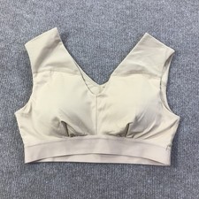Tommie Copper Sports Bra Womens Large Beige Shoulder Support Activewear Gym Top