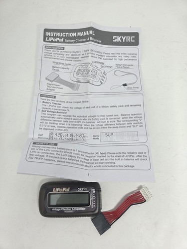 SKYRC LiPoPal Lipo Battery Voltage Checker 2-6S Equalizer Self Voltage Balancer