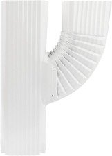 Downspout Gutter Upright Y Connector 3X4 White  Connection Rain Gutter Downspout