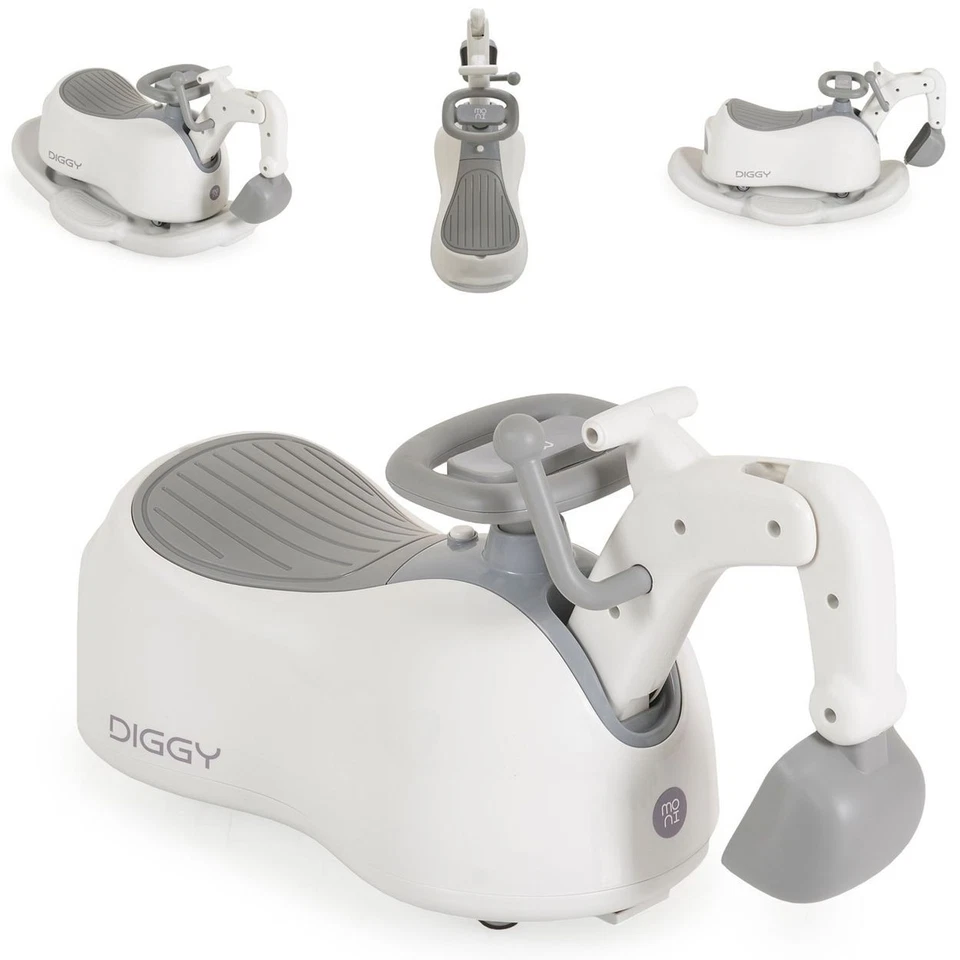 Moni Töpfchen 4 in 1 Diggy Bagger, Schiebeauto, Schaukelspielzeug, Licht, Musik - Bild 1 von 1
