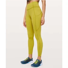 Lululemon Fast-Free Tight Legging 25" Non-Reflective Women's 4 Chartreuse