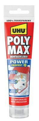 UHU Poly Max Power Montagekleber 115g, transparent  Montagekleber