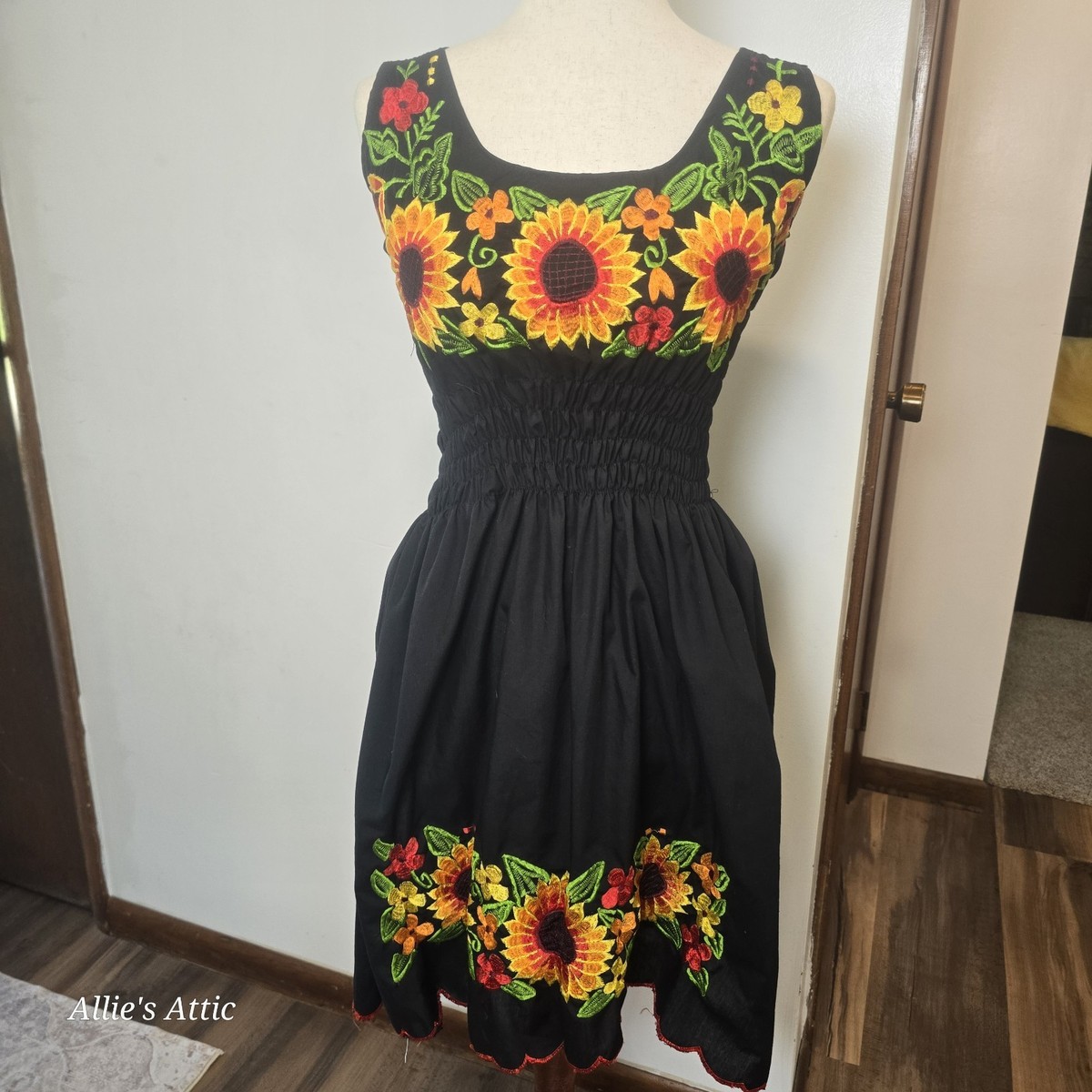 princess polly baby blue dress Boho dress sunflower   AUROBELLE IBIZA