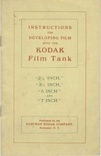 Eastman Kodak Company / INSTRUCTIONS FOR DEVELOPING FILM WITH THE KODAK FILM