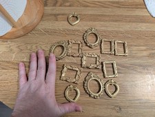 Tiny Gold Miniature Photo Frames 12 Pcs Vinta...