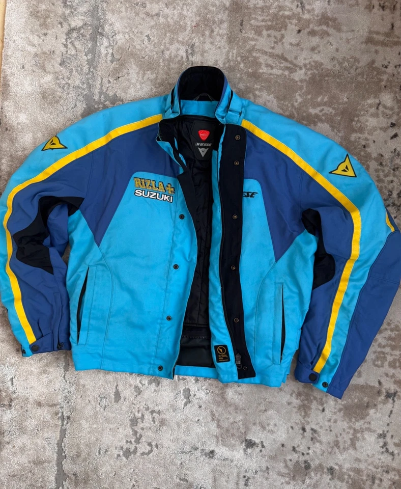 Chaqueta De Colección Dainese DTEC Suzuki Rizla Azul Moto Racing Foto 2 de 4