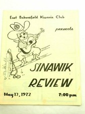 East Bakersfield Kiwanis Club Sinawik Review Souvenir Program May 1972