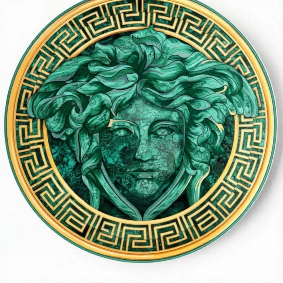 Malachite Versace Coffee Table | Handmade Inlay Stone Art Luxury Home Decor - Image 2 of 4