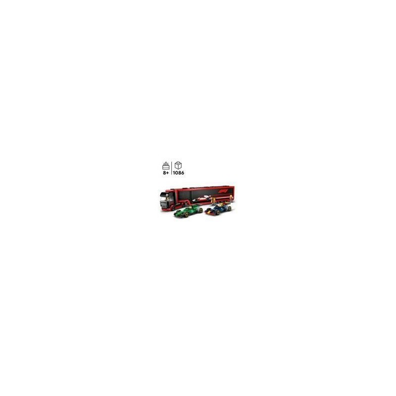 Camion de F1 LEGO City 60445 avec voitures de course miniatures pour garçon