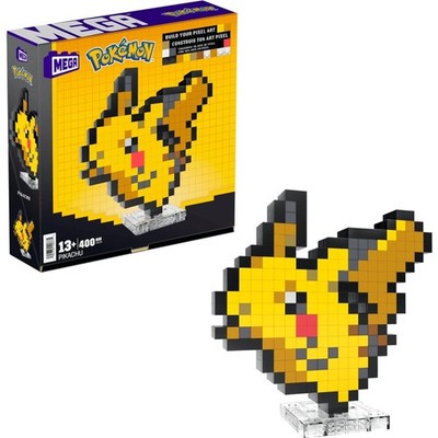 Mega Pokémon Pikachu Construction Set, Articulated Figure, Retro Pixelated St...
