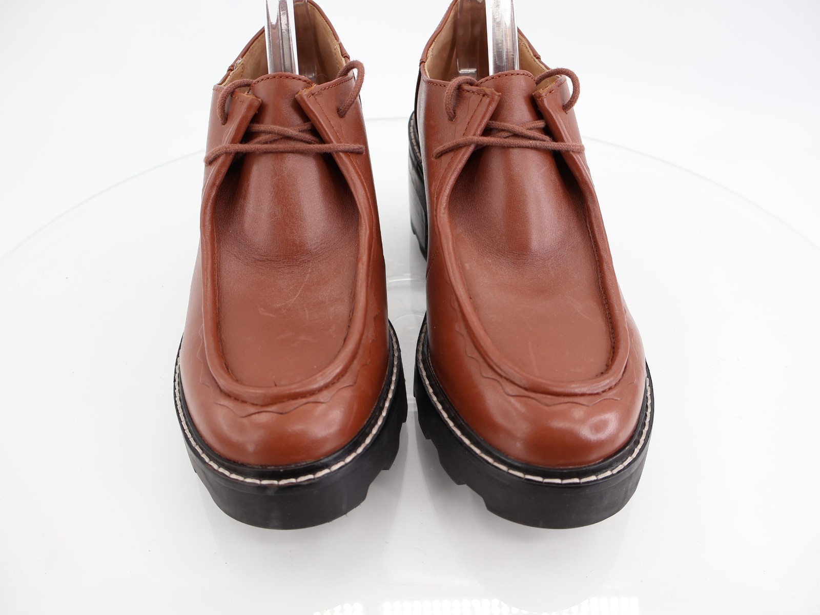 SAOLA Stivali da donna Madewell The Hempstead Desert taglia 9 5 in pelle marrone suola a strappo pizzo