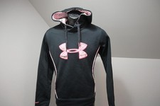 Under Armour Hoodie Fleece Storm Pink Camo Pull Over Sweater Womens Sz Medium
