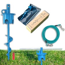 Dog Stakes for Outside Hold up to 250Lbs Dogs Heavy Duty Tie Out Tether Leash...