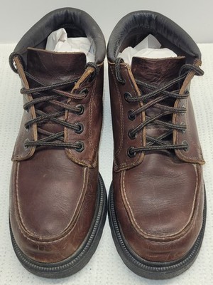 vintage Eastland brown leather moc toe chukka boots 10.5 Inch Insoles = Mens 8.5