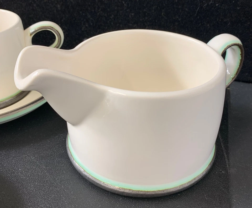 Wedgwood Coffee Cup & Saucer Set, Cream Jug and Sugar Bowl - #1001 - Image 4 of 4