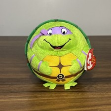 Donatello Beanie Ballz | TMNT Teenage Mutant Ninja Turtle Redondo 4" con ETIQUETA N1