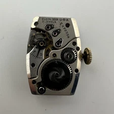 Vintage Lord ELGIN 559 21J Wristwatch Movement Good Balance Wheel - For Repair