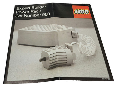 Lego Expert Builder Power Pack Set Number 960 Instruction Brochure Pamphlet