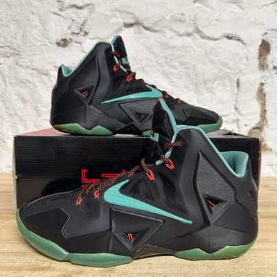 NIKE ナイキ レブロン11 lebron 11 ブラック×グリーン 28.5 Nike LeBron 11 'Diffused Jade' Men's Size 13 Pre-owned Sneakers