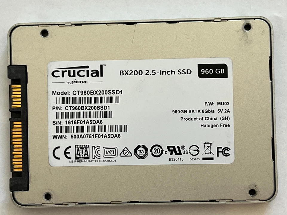 CRUCIAL BX200 960GB SATA 6GB/s SSD CT960BX200SSD1 - Image 3 of 4