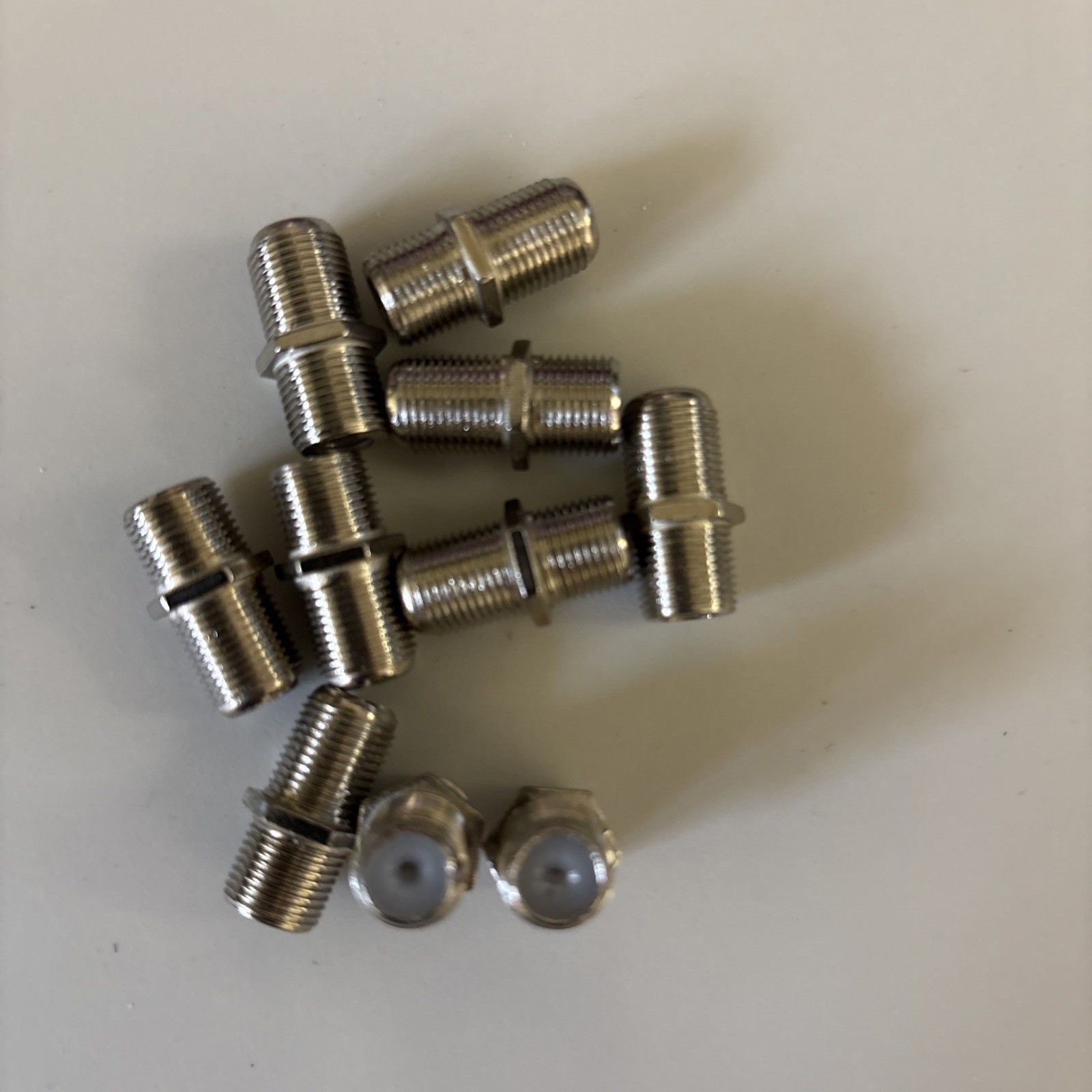 10x Joiner Barrel Connector F Plug Coupler Adaptor For Sky HD TV Twin RG6 Cable