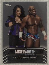 2018 Topps WWE Nia Jax & Apollo Crews Mixed Match Challenge Insert Card #3