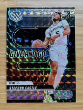 2024-25 Panini Mosaic Give and Go - Stephon Castle  #6 Mosaic Prizm (RC) Spurs