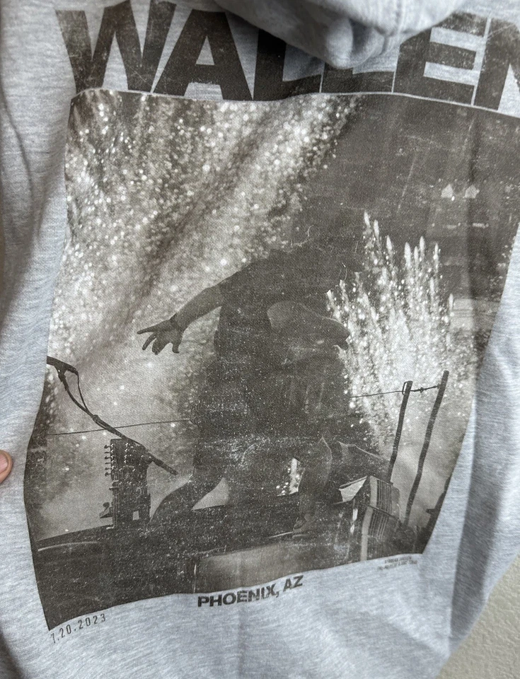 Moletom com capuz Morgan Wallen masculino Country Tour 2023 Phoenix Az tamanho grande - Imagem 3 de 4