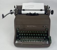 Royal Quiet Deluxe Portable Manual Typewriter Serviced Tested Working thumbnail