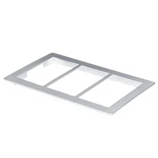 TableCraft CW5054W White 3-Cutouts Inset Tile