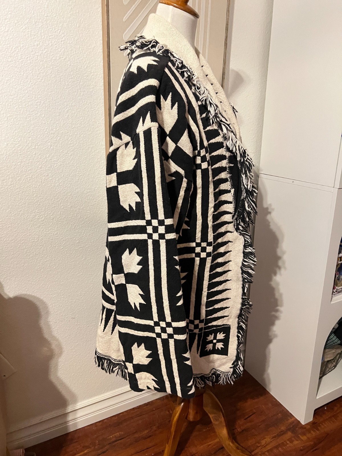 Handmade Womens Patchwork Print Blanket Jacket Co… - image 3