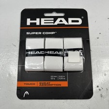 Super Comp Racquet Overgrip - Tennis Racket Grip Tape - 3-Pack, White