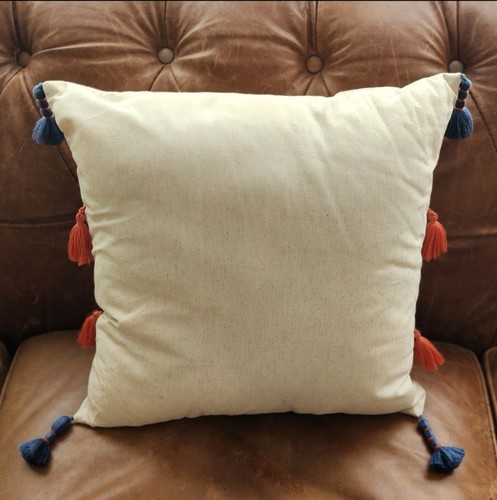 Blue Leopard Throw Pillow Jungalo Target 17 x 17 Embroidered Linen - Picture 7 of 7